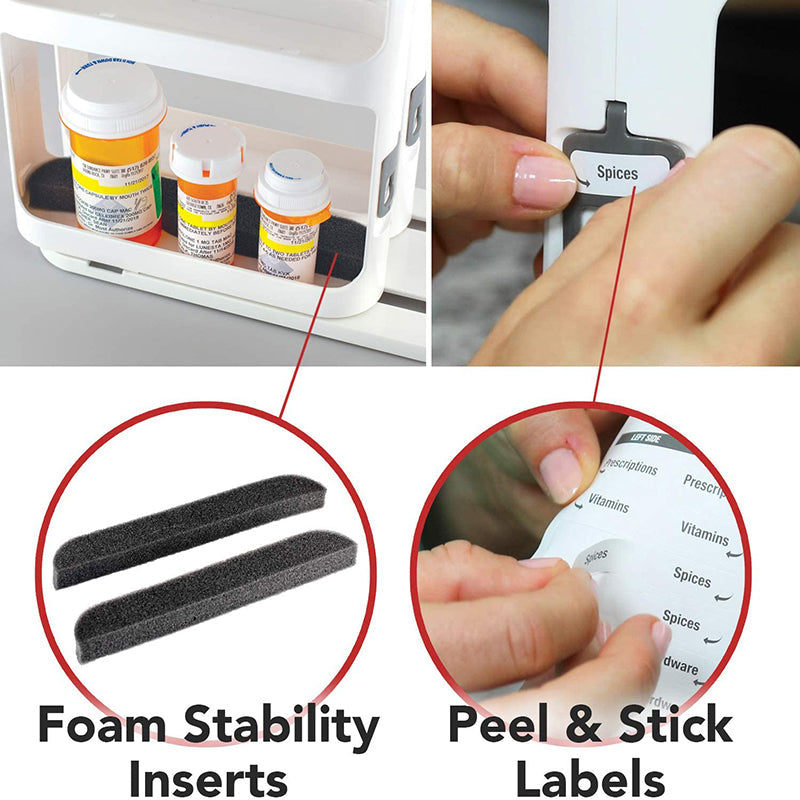 Food or spice storage shelf (white)