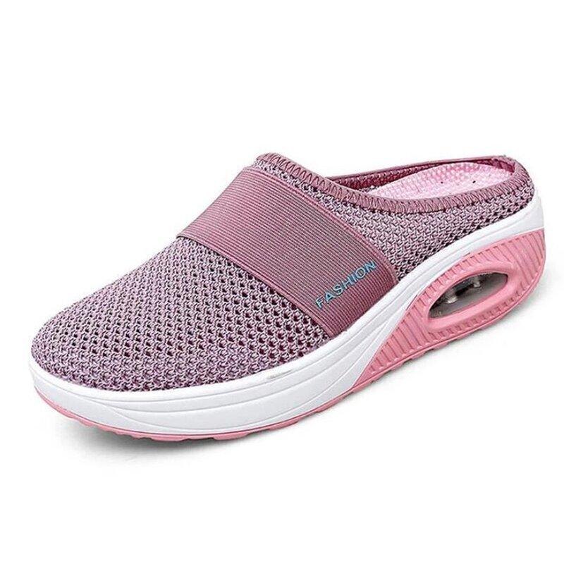 Air-cushioned slip-on hiking shoes