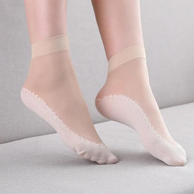 Silky, Anti-slip Cotton Socks (5 pairs)