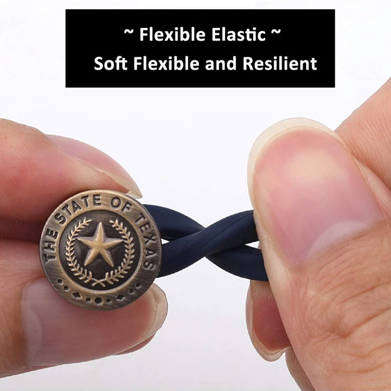 Jeans Retractable Buttons Extension Buckle (5PCS)