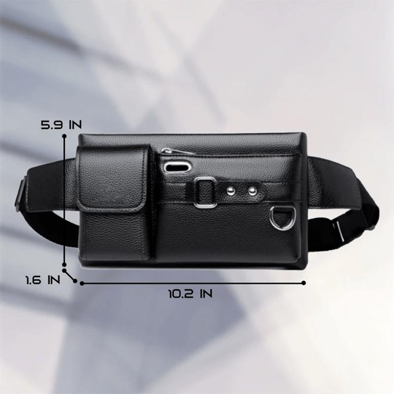 Durable Waterproof Multipurpose PU Leather Sling Crossbody Chest Waist Bag