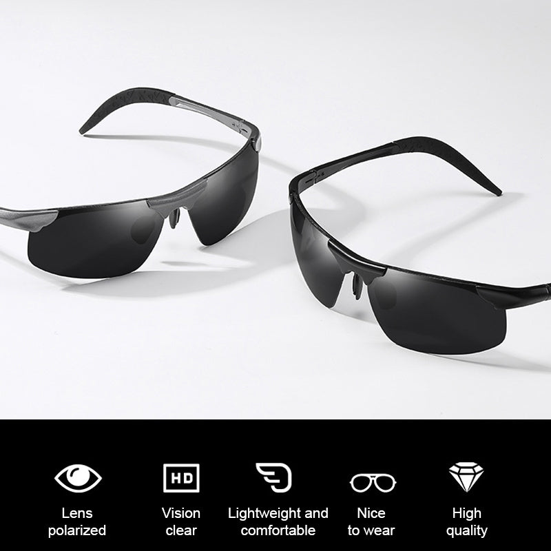 Men's Photochromic Sunglasses with Anti-glare Polarized Lens