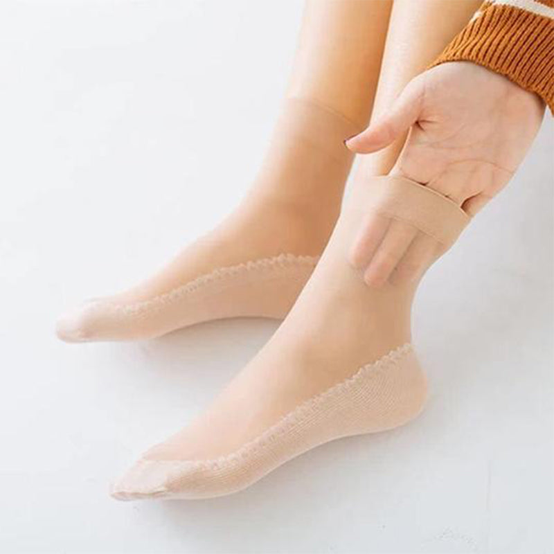 Silky, Anti-slip Cotton Socks (5 pairs)