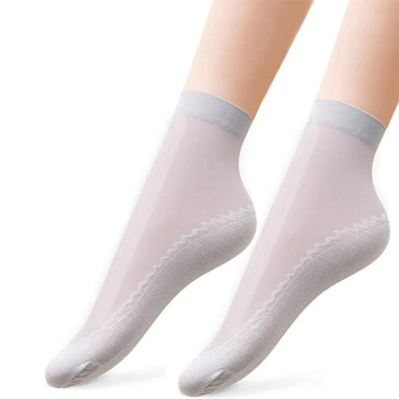 Silky, Anti-slip Cotton Socks (5 pairs)