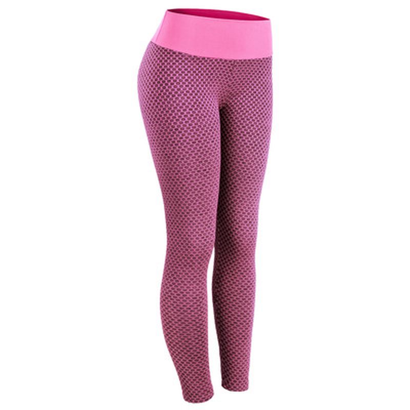High waist mesh honeycomb hip lift fitness pants