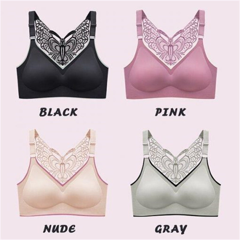 BUTTERFLY EMBROIDERY WIREFREE BRA