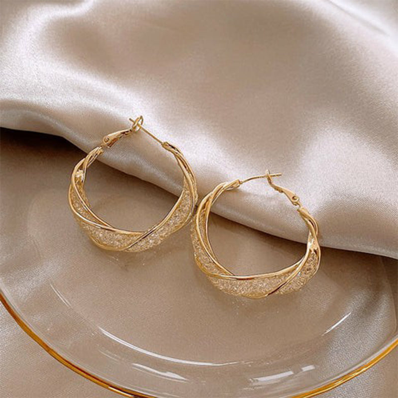 Luxe Zirconia Hoop Earrings