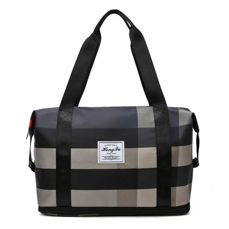 Fashion Lattice Portable High Capacity Travel Bag