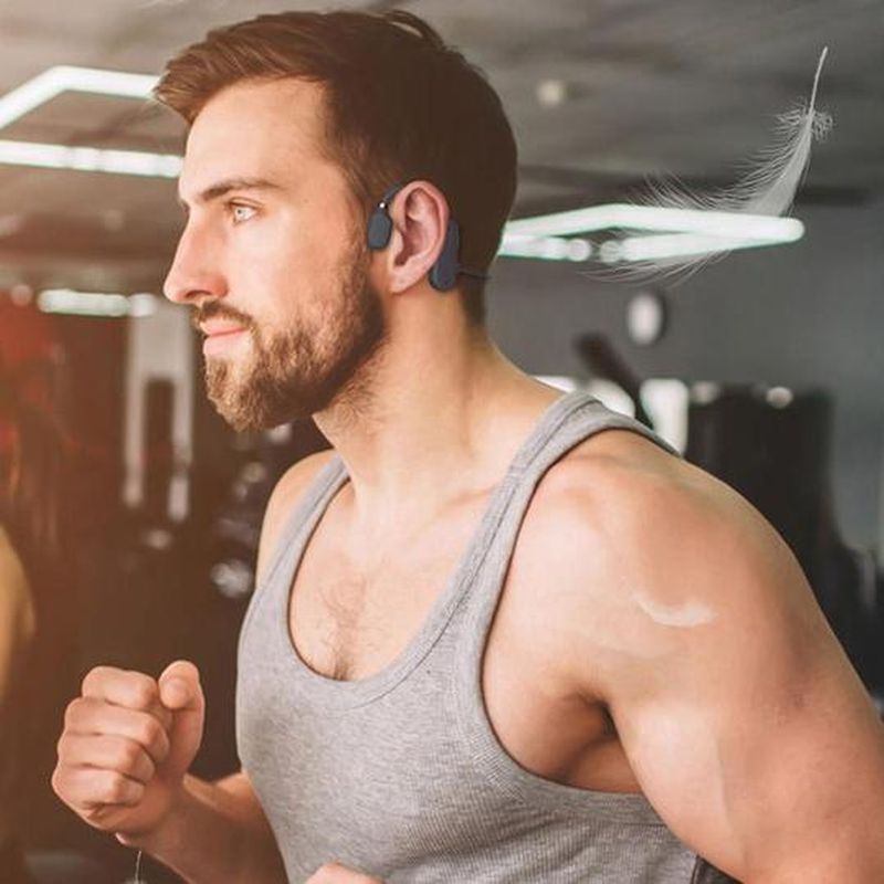 Bone conduction headphones with Bluetooth 5.0 wireless earbuds