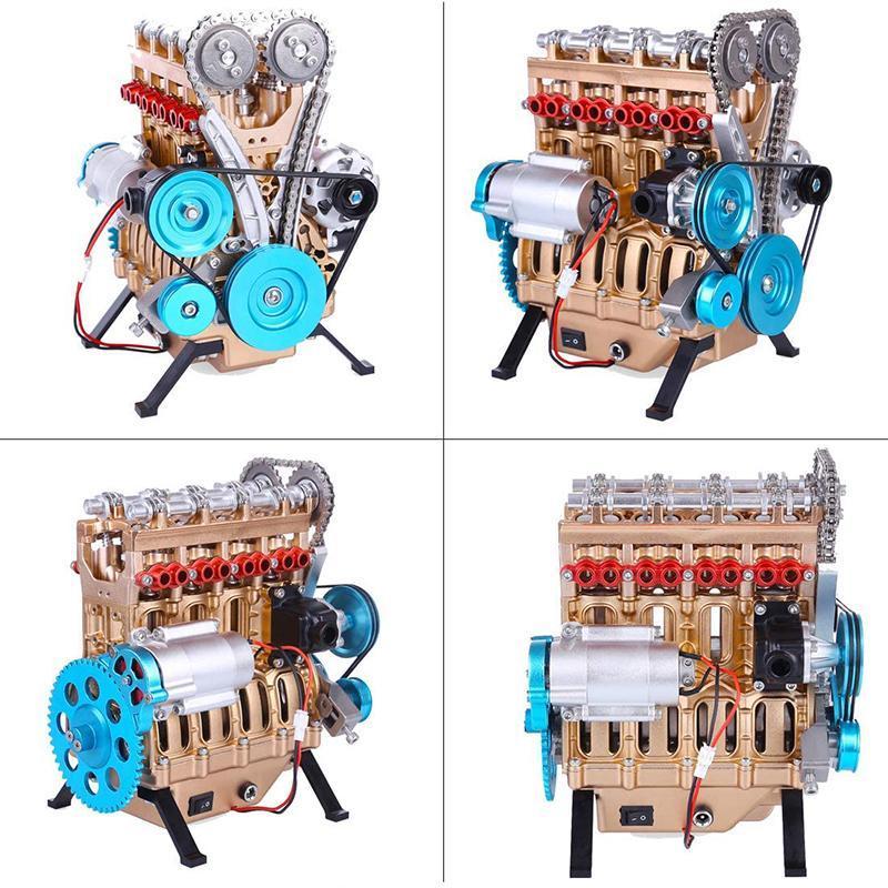 8 cylinder full metal car engine model