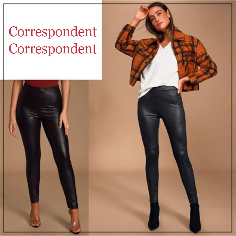 Stretch Faux Leather Legging