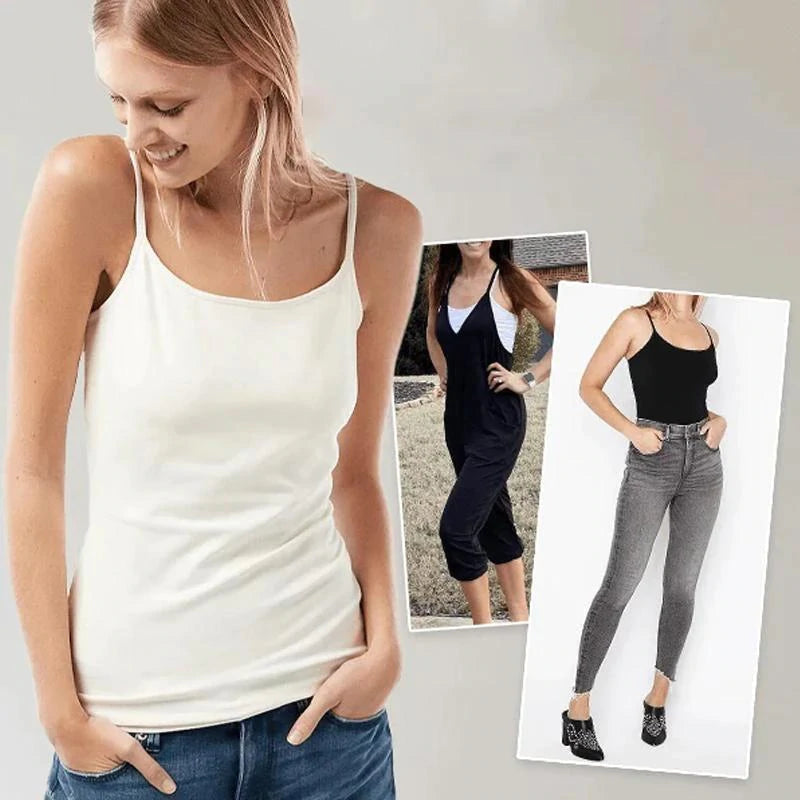 Camisole bra with built-in bra