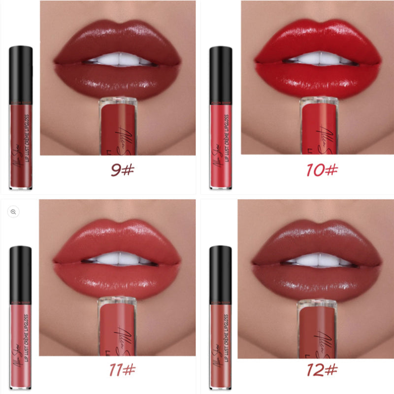 12 Color Cream Texture Lipstick Waterproof