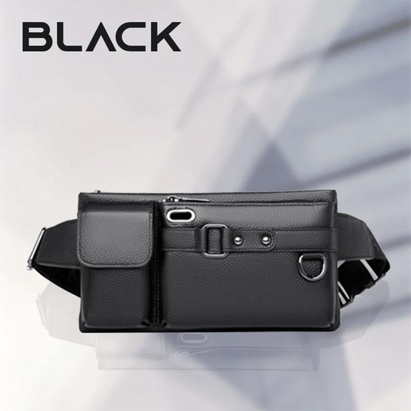 Durable Waterproof Multipurpose PU Leather Sling Crossbody Chest Waist Bag