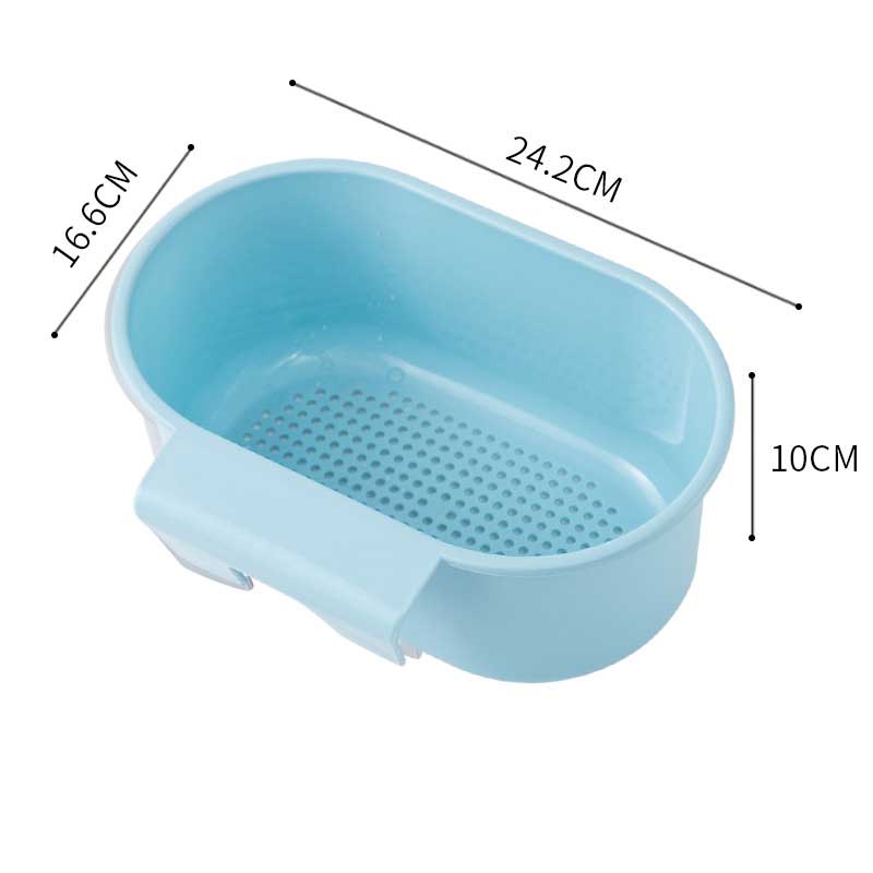 Hangable sink draining basket