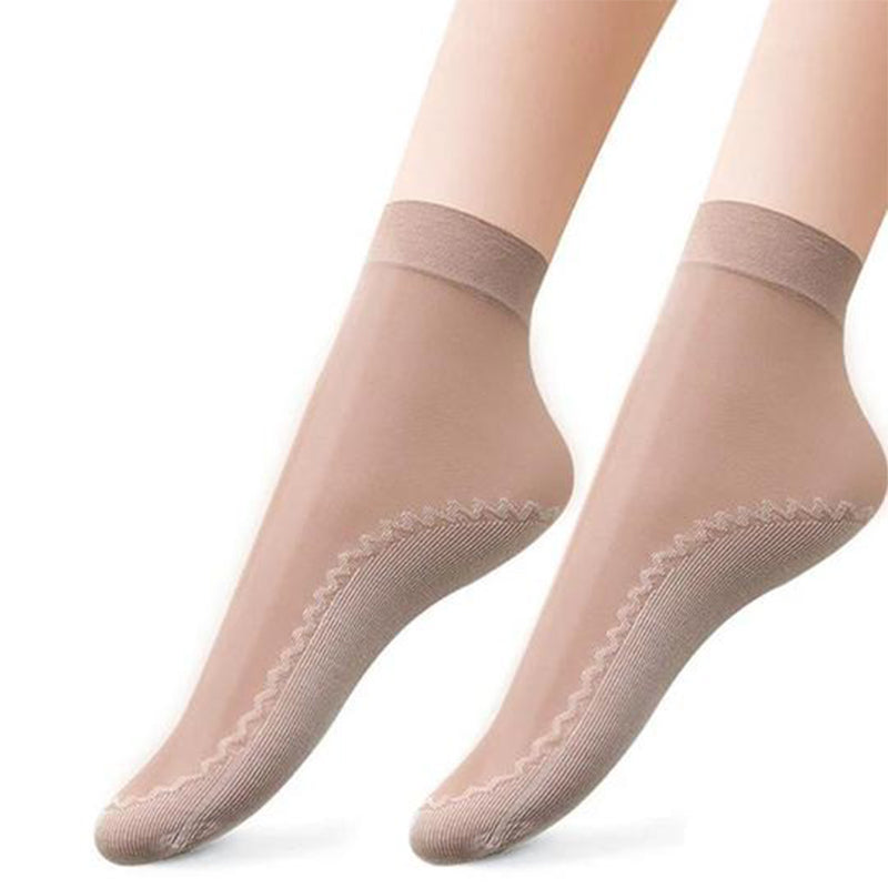 Silky, Anti-slip Cotton Socks (5 pairs)
