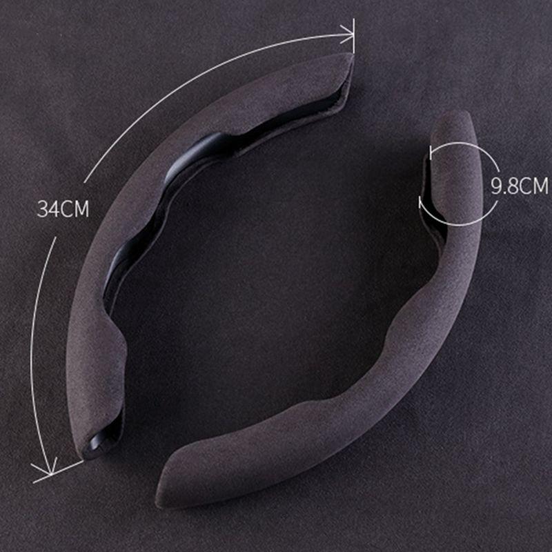 Car Anti-Skid Plush Steering Wheel Cover(2PCS)