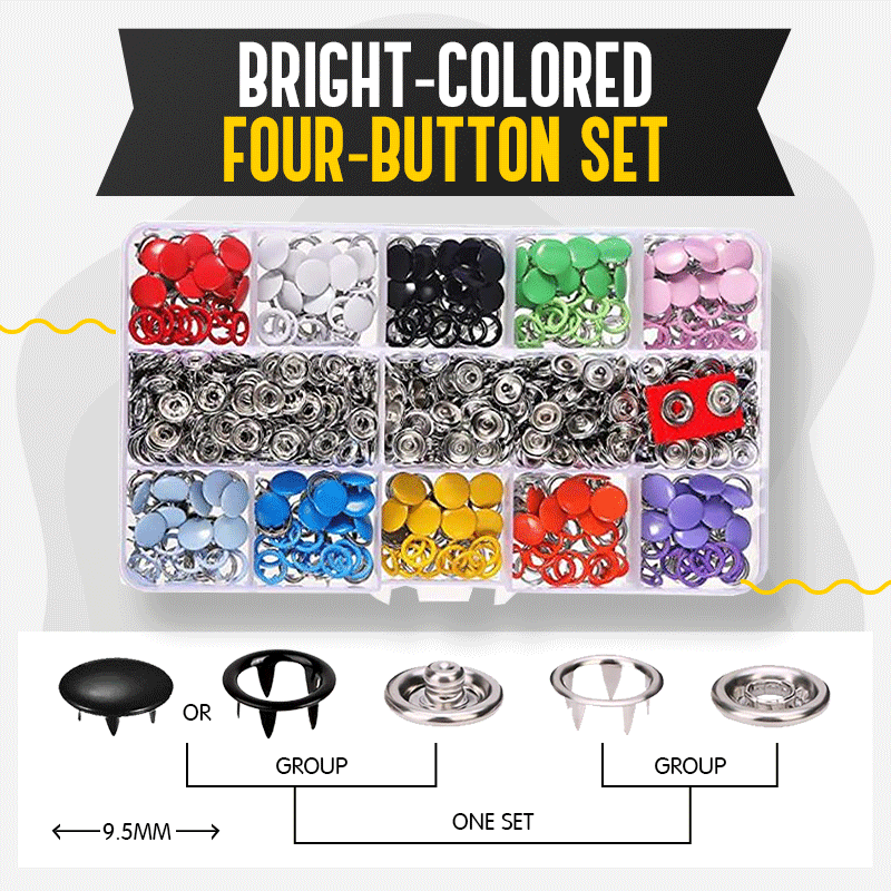 Metal Snaps Buttons with Fastener Pliers Press Kit