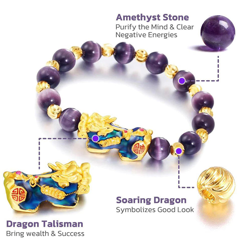 FengShui Pi Xiu Amethyst Bracelet